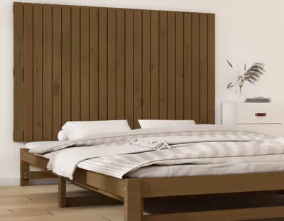Produktbild von Wand-Kopfteil Honigbraun 147x3x90 cm Massivholz Kiefer , Kopfteile Design 2024