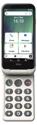 Produktbild von Doro Aurora A20, 11,4 cm (4.5"), 4 GB, 64 GB, 13 MP, Android 14, Schwarz, Weiß