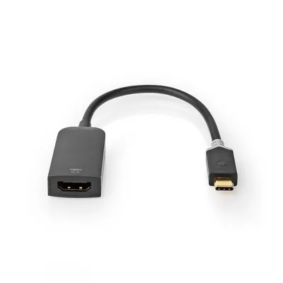Image de Adaptateur USB-C™ | USB 3.2 Gen 1 | USB-C™ mâle | HDMI™ femelle | 4K@60Hz | 0,20 m | Rond | Plaqué or | PVC | Anthracite | Boîte à fenêtre avec serrure Euro