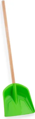 Produktbild von Kunststoff Kinderschaufel mit 74 cm Holzstiel - Farbe: grün