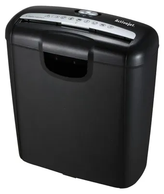 Produktbild von Activejet Shredder ASH-0601S Aktenvernichter Streifenzerkleinerung 22 cm Schwarz, Streifenzerkleinerung, 22 cm, 10 l, Tasten, 3000 mm/min, P-1