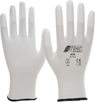 Produktbild von Arbeitshandschuhe | 12 Paar Nitras Nylonhandschuhe mit PolyurethanBeschichtung Gr. 10
