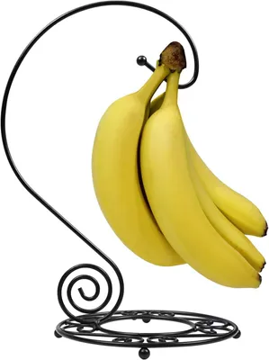 Produktbild von Bananenaufhänger Bauernhaus Bananenhalter Baumständer Haken für Küchenarbeitsplatte, Küchenzubehör, schwarzer Bananenständer
