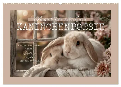 Produktbild von Kaninchenpoesie - Augenblicke voller Seele (Wandkalender 2027 DIN A2 quer), CALVENDO Monatskalender