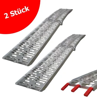 Produktbild von Grafner Auffahrrampe Verladerampe aus Aluminium Laderampe doppel klappbar ca. 226x 29,5 cm 340kg / Stück AR10229