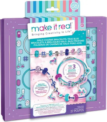 Immagine prodotto di Set di braccialetti con ciondoli Make It Real fai da te Halo "True Blue"