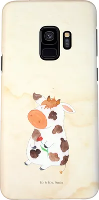 Produktbild von Mr. & Mrs. Panda Samsung Galaxy S9 Handyhülle Kuh - Vintage - Geschenk, Bauernhof, Cover, Smartphone Hülle, Kühe, Milch, Handy Schutzhülle, Spruch, Träume, Motivtion