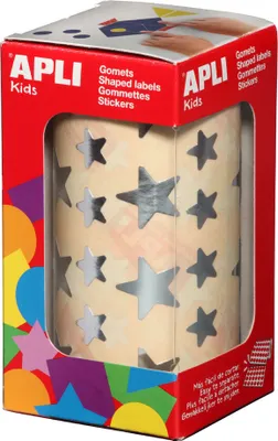 Obrázek produktu pro APLI kids 11117 APLI kids samolepka "Stars", na roli, stříbrná