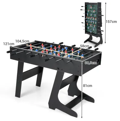 Produktbild von GIANTEX Kickertisch, klappbarer Tischfußball inkl. 22 Kicker, 2 Bällen & 2 Punktezähler, Tischkicker für Erwachsene & Kinder, Fußballtisch, Schwarz