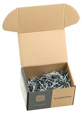 Image de Marcopol Rivets Aveugles 4x10mm Gris Graphite 500 pcs