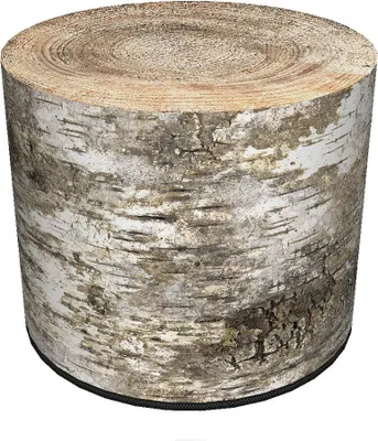 Produktbild von Bertoni Velours Sitzpouf Birch print – runder Hocker Ø40 cm, dekorativ, mit Reißverschluss, für Wohnzimmer