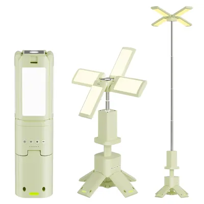 Image de Lampe de camping télescopique à LED 6000LM, rechargeable 14000mAh, magnétique et à intensité variable, lanterne portable pour le camping, les chantiers et les urgences