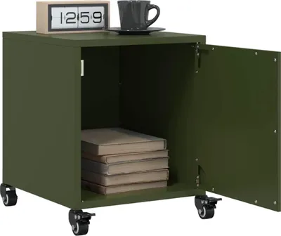 Zdjęcie produktu dla VidaXL 846623, Oliwkowy, Stal, 360 mm, 390 mm, 435 mm, 2 szt.
