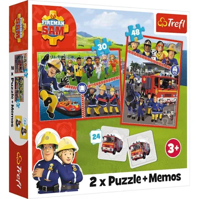 Obrázek produktu pro Trefl Puzzle 2v1 + Memos Fireman Sam's Team / Cena 93334