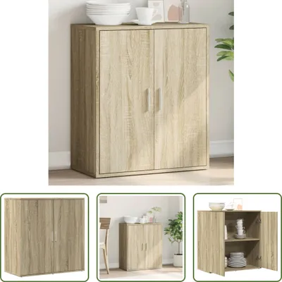 Produktbild von The Living Store Sideboard Sonoma-Eiche 79x38x80 cm Holzwerkstoff