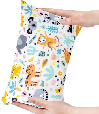 Obrázek produktu pro Polštářek, rozměry 28 cm x 18 cm, odnímatelný potah, pro podporu krční a bederní páteře, vhodný na cesty