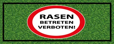 Produktbild von vianmo Blechschild 10x27 cm Rasen Betreten verboten