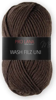 Produktbild von Pro Lana Wash Filz Uni 50g (110) braun