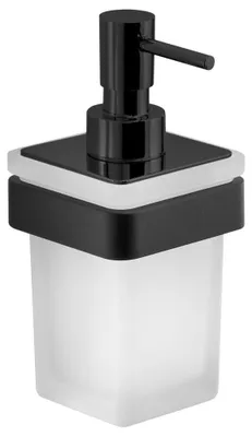 Imagen del producto de Gedy SAMOA, dispensador de jabón de pared, 170 ml, vidrio opalino,  mate