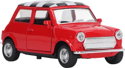 Imagen del producto de 1/32 Coche de juguete de aleación con mecanismo de retroceso, diseño adorable, con puertas que se abren, ideal para coleccionar, decorar o como adorno, color rojo
