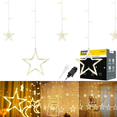 Produktbild von LED Lichterkette Sterne 138 LEDs Weihnachtsdeko