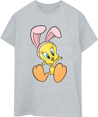 Produktbild von Looney Tunes - "Tweety Pie Bunny Ears" T-Shirt für Damen BI32442 (L) (Grau)