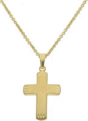 Produktbild von Kreuz Anhänger Silber 925 Gold plattiert JL16-02-0711 JuwelmaLux
