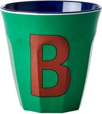Immagine prodotto di RICE Bicchiere Medium Melamina Lettera "B" Forest Green