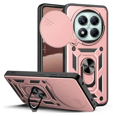 Produktbild von Armor Handyhülle für Xiaomi Redmi Note 14 Pro 5G Kameraschutz Handy Panzer Case Cover Schutzhülle Outdoor Farbe: Rosegold