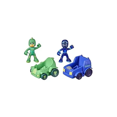 Produktbild von PJ Masks Gekko vs Night Ninja Battle Racers, Fahrzeug, 3 Jahr(e), Kunststoff, Blau, Grün