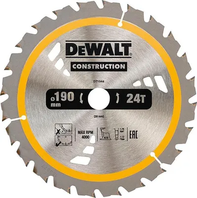Produktbild von DEWALT Kreissägeblatt 190 x 30 mm 24 Zähne