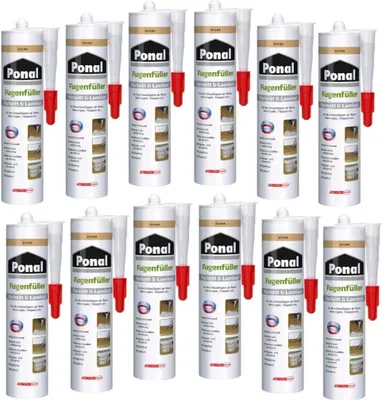 Produktbild von Ponal Fugenfüller Parkett & Laminat, Kartusche, Eiche, 12x 280ml