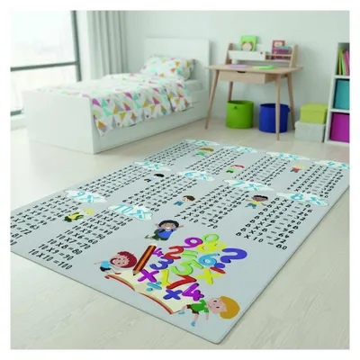 Produktbild von Lernmatte für Kinder – Einmaleins 1 bis 10, rutschfest, abwaschbar und mit verspieltem Design 80 x 50 cm