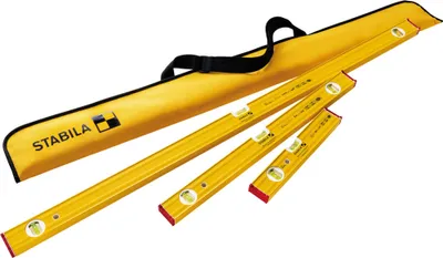 Image de Stabila PRO SET 80 AS 19714 Jeu de niveaux à bulle 30 cm, 60 cm, 120 cm 0,5 mm/m