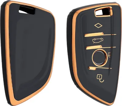 Image de Dutch Shield - Housse en TPU pour clé de voiture Bmw - Housse de protection pour clé de voiture B4A or, noir