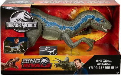 Produktbild von Mattel GCT93 - Jurassic World - Dino Rivals - Spielfigur, Velociraptor Blue