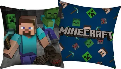 Obrázok produktu pre HALANTEX Vankúšik Minecraft Steve  Polyester, 40/40 cm