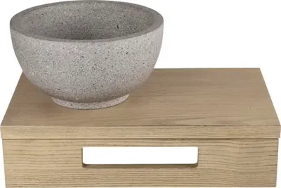Obrázek produktu pro Umyvadlo na desku Differnz Ruz přírodní kámen šedá 23 x 23 x 12 cm 36.102.12