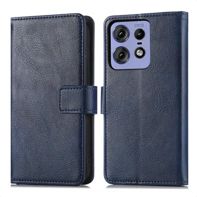 Productafbeelding van imoshion Luxe Bookcase voor de Motorola Thinkphone 25 / Edge 50 Neo / Edge 60 Neo - Donkerblauw