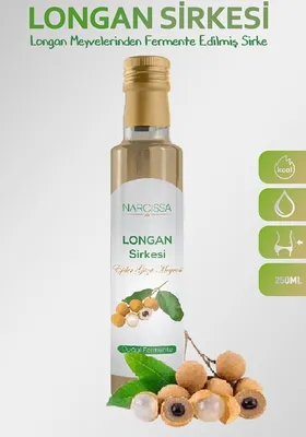 Produktbild von Narcissa Longan Essig 250 ml – Natürlich fermentierter Fruchtessig – Detox, Verdauung, Abnehmen – Beliebt bei türkischen Frauen – Mit Stevia – Vegan