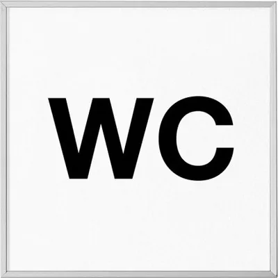 Produktbild von MADRID Silver Line Türschild 120,5 mm WC
