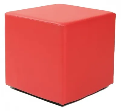 Produktbild von Design Sitzwürfel Kubus I Hocker Kunstleder modern 45x45x45 cm in rot