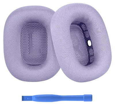 Produktbild von Ersatz Ohrpolster für AirPods Max – Memory-Schaum, Mesh Gewebe - Violett