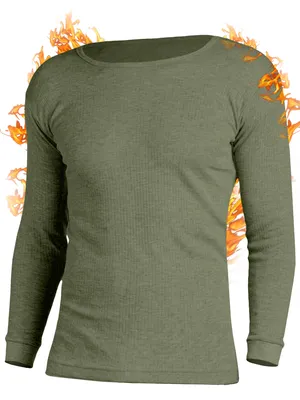 Produktbild von OCERA Thermo Unterhemd für Herren Thermounterwäsche Baumwolle - Olive, XXL