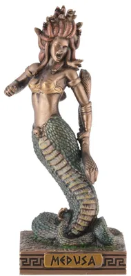 Produktbild von Medusa Figur Miniatur griechische Mythologie Gorgone handbemalt von Veronese