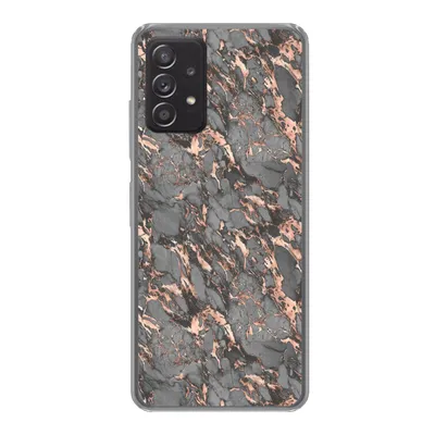 Produktbild von MuchoWow® Handyhülle Schutzhülle Hülle für Samsung galaxy a73 Marmor - Rose - Grau - Muster Silikon Softcase Handy Hülle - Handyhülle