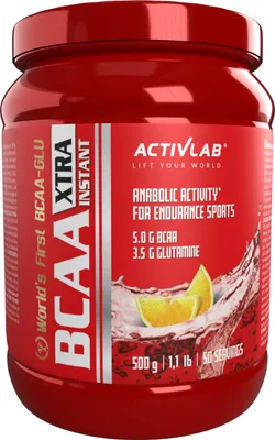 Produktbild von Activlab BCAA Xtra Instant 500g, L-Leucin, L-Isoleucin, L-Valin - Zitrone