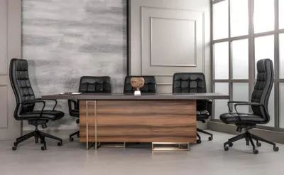 Produktbild von Büro Set 5x Konferenzstühle & Konferenztisch Komplettset Besprechungstisch 6tlg.