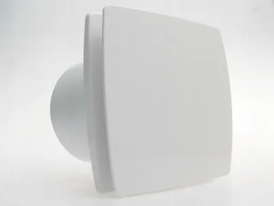 Imagen del producto de Ventilador de baño ELPlast, diámetro 150 mm, color blanco, con panel decorativo