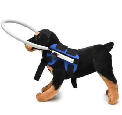 Produktbild von Blindenhund Schutzgeschirr Anti-Kollision Führhilfe für blinde Hunde, Blau, Gr. M